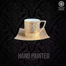 EXTREME 230 ml ONE Tea Coffee Cup And Saucer Handpainted Premium Handicraft Best Seller From Thailand Luxury Collection - ALINDA DECOR