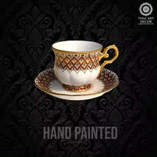 WINDSOR Cup And Saucer 200 ML Handpainted Premium Handicraft Best Seller From Thailand Luxury Collection