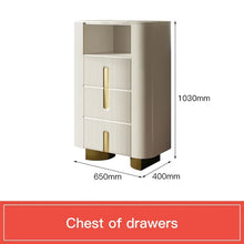 Glass Coffee Table TV Cabinet Rectangle Center Tables White Display Sideboard With Drawers Round Corners Muebles Room Furniture - ALINDA DECOR