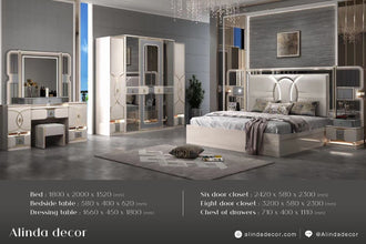 King Double Beds Modern Luxury Set - ALINDA DECOR