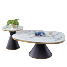 modern design living room furniture luxury coffee tables nordic wrought iron marble coffee table - ALINDA DECOR