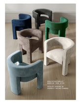 Modern design sculpt chair Dining Chair fabric upholstered living room furniture lounge chair - ALINDA DECOR