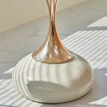 Modern End Table with Pedestal Base and Tray Top in Black - Reserve installation holes included - ALINDA DECOR