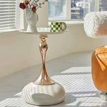 Modern End Table with Pedestal Base and Tray Top in Black - Reserve installation holes included - ALINDA DECOR