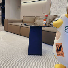 Modern Gray Glass C Table with Sleek Black Base and Tempered Glass Top - ALINDA DECOR