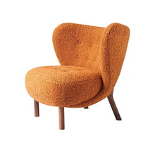 Modern Lounge Chair Teddy Wool Boucle Fabric White Accent Bedroom Hotel Lobby Living Room Club