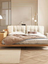 Modern Minimalist 1.8cm Double Bed Bedroom Log Style Solid Wood Bed Light Luxury Master Bedroom Bed - ALINDA DECOR