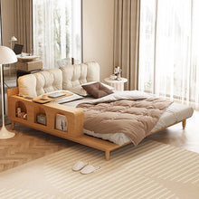 Modern Minimalist 1.8cm Double Bed Bedroom Log Style Solid Wood Bed Light Luxury Master Bedroom Bed - ALINDA DECOR