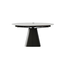 Modern White Stone Round Dining Table - ALINDA DECOR