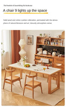 Nordic Dining Chair Solid Wood Chair Cherrywood Log Oak Minimalist Japanese Style Restaurant and Cafe Household Armchair - ALINDA DECOR