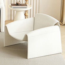 Off - White Sherpa Upholstered Scandinavian beck Sofa with Beige Cushions - ALINDA DECOR