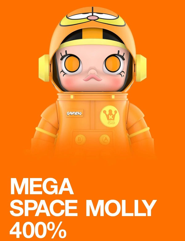 POPMART SPACE MOLLY Garfield 400% trendy toy Big Baby MEGA collectible - ALINDA DECOR