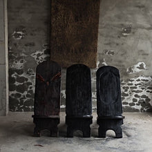 Shanhai Jimu Workshop, Pure Hand-Carved Wood Folding Night Guard Chair, Coffee Chair African Tribe Fork Chair