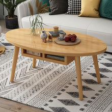 Side Table Oval Coffee Table, End Side Table, with Table Bucket, for Living Room Central Table,A,80 * 40 * 43cm(Size:120 * 60 * 43cm,Color:C) - ALINDA DECOR