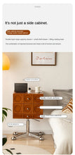 Sleek Sliva ตู้ไม้เก็บของ โต๊ะข้างเตียงหมุนได้ - ALINDA DECOR