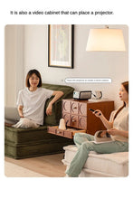 Sleek Sliva ตู้ไม้เก็บของ โต๊ะข้างเตียงหมุนได้ - ALINDA DECOR