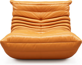Soft Microfiber Leather Floor Lounge Chair Lazy Sofa Accent Chair for Living Room Bedroom - ALINDA DECOR