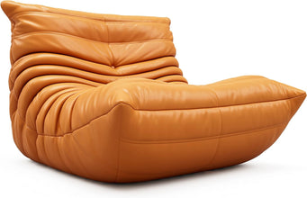 Soft Microfiber Leather Floor Lounge Chair Lazy Sofa Accent Chair for Living Room Bedroom - ALINDA DECOR