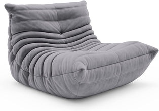 Soft Microfiber Leather Floor Lounge Chair Lazy Sofa Accent Chair for Living Room Bedroom - ALINDA DECOR