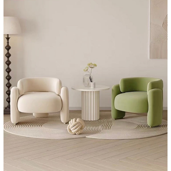 โซฟาญี่ปุ่น เก้าอี้ญี่ปุ่น เก้าอี้เบาะขนแกะสังเคราะห์ ch166 - ALINDA DECOR